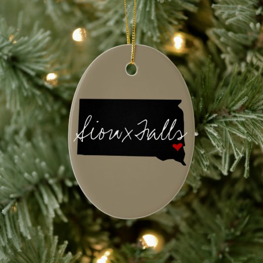 South Dakota Town Keramisch Ornament (Boom)