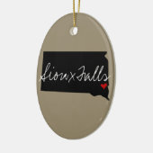 South Dakota Town Keramisch Ornament (Links)
