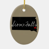 South Dakota Town Keramisch Ornament (Voorkant)
