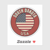 South Dakota United States of America Sticker (Vel)