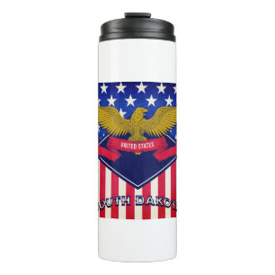 South Dakota USA Flag Thermosbeker
