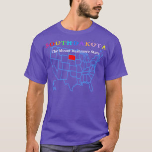 South Dakota USA The Mount Rushmore State met kaar T-shirt