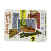 South Dakota USA Vintage Reismagneet Magneet (Horizontaal)