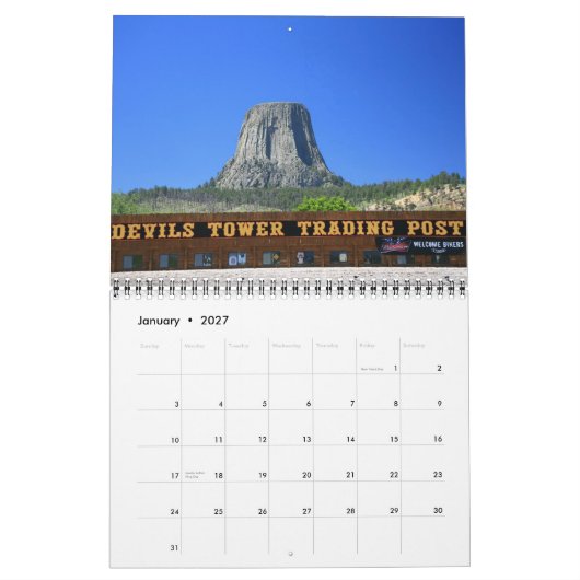 South Dakota Vacation Kalender (Jan 2027)