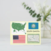 South Dakota, Verenigde Staten Briefkaart (Staand voorkant)