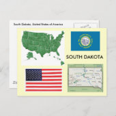 South Dakota, Verenigde Staten Briefkaart (Voorkant / Achterkant)