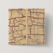 South Dakota Vierkante Button 5,1 Cm (Voorkant)