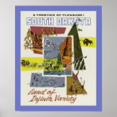 South Dakota Vintage Travel Poster (Voorkant)