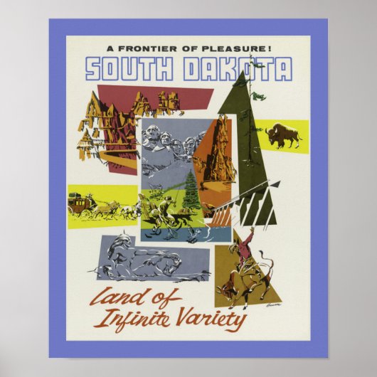South Dakota Vintage Travel Poster (Voorkant)