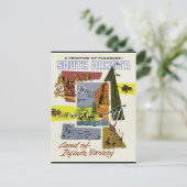 South Dakota Vintage Travel Poster Briefkaart (Staand voorkant)