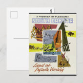 South Dakota Vintage Travel Poster Briefkaart (Voorkant / Achterkant)