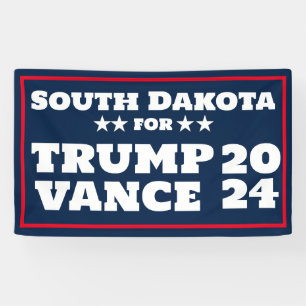 South Dakota voor Trump Vance 2024 Banner