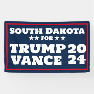South Dakota voor Trump Vance 2024 Banner