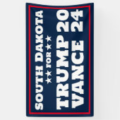 South Dakota voor Trump Vance 2024 Banner (Verticaal)