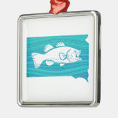 South Dakota Wave Vist Metalen Ornament (Links)