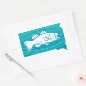 South Dakota Wave Vist Rechthoekige Sticker (Envelop)