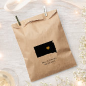 South Dakota Wedding Favor Treat Sacks, Gift Bags Bedankzakje (Geknipt)
