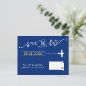 South Dakota Wedding Save the Date Map Briefkaart (Staand voorkant)
