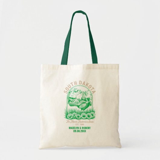 South Dakota Wedding Welcome Bag, State Love Tote Bag (Voorkant)