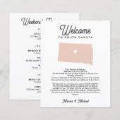 SOUTH DAKOTA Welcome Letter Itinerary ANY COLOR (Voorkant / Achterkant)