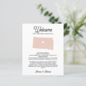 SOUTH DAKOTA Welcome Letter Itinerary ANY COLOR (Staand voorkant)