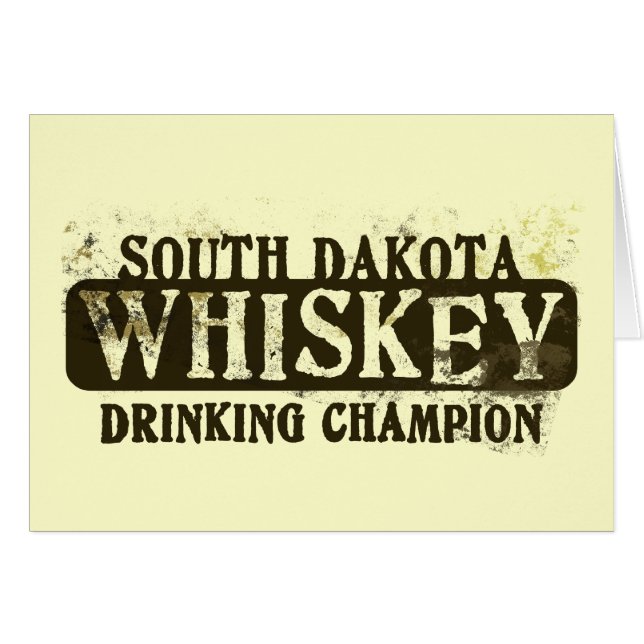 South Dakota Whiskey Drink Champion (Voorkant Horizontaal)
