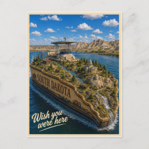 South Dakota   Wish You Were Here   State Serie Briefkaart