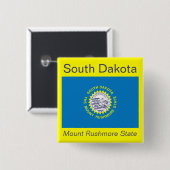 South Dakotan Flag Button (Voorkant /achterkant)