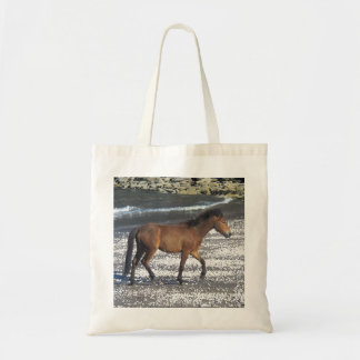 South Devon Beach Dartmoor Pony Trotting Tote Bag