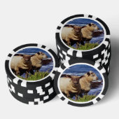 South Devon Coast Twee lammeren op Cliff Edge Poker Chips (Opstapeling)