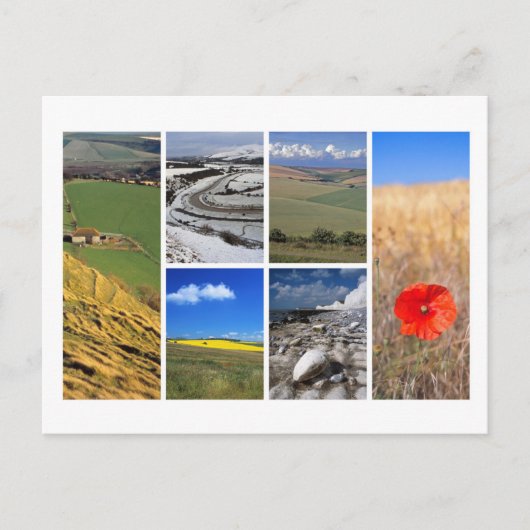 South Downs multi-afbeelding Briefkaart (Voorkant)
