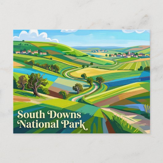 South Downs Nationaal Park Engeland Briefkaart (Voorkant)