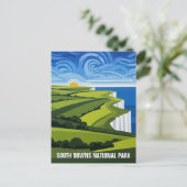 South Downs Nationaal Park Engeland Reizen Briefkaart (Staand voorkant)