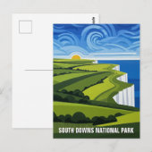 South Downs Nationaal Park Engeland Reizen Briefkaart (Voorkant / Achterkant)