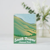 South Downs Nationaal park reisposter Briefkaart (Staand voorkant)
