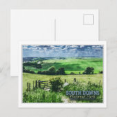 SOUTH DOWNS NATIONAL PARK - BRIGHTON - ENGLAND BRIEFKAART (Voorkant / Achterkant)