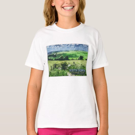 SOUTH DOWNS NATIONAL PARK - BRIGHTON - ENGLAND T-SHIRT (Voorkant)