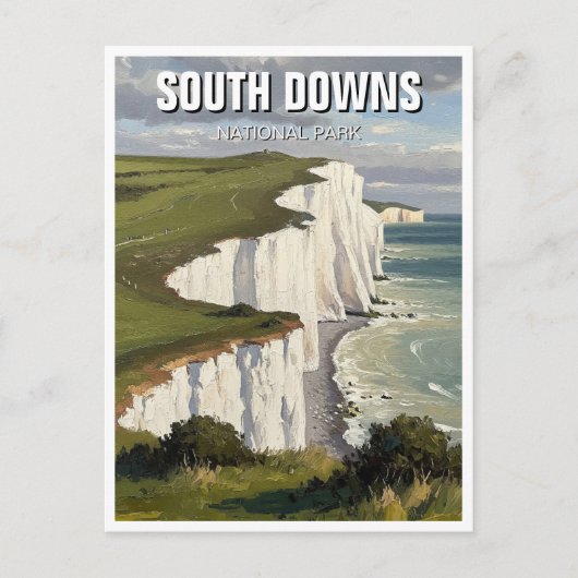 South Downs National Park England Travel Briefkaart (Voorkant)