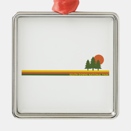 South Downs National Park Pine Trees Sun Metalen Ornament (Voorkant)