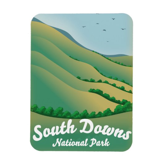 South Downs National Park Reisposter Magneet (Verticaal)