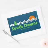 South Downs National Park Retro Rechthoekige Sticker (Envelop)