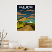 South Downs National Park Travel Poster (Keuken)