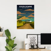 South Downs National Park Travel Poster (Thuiskantoor)