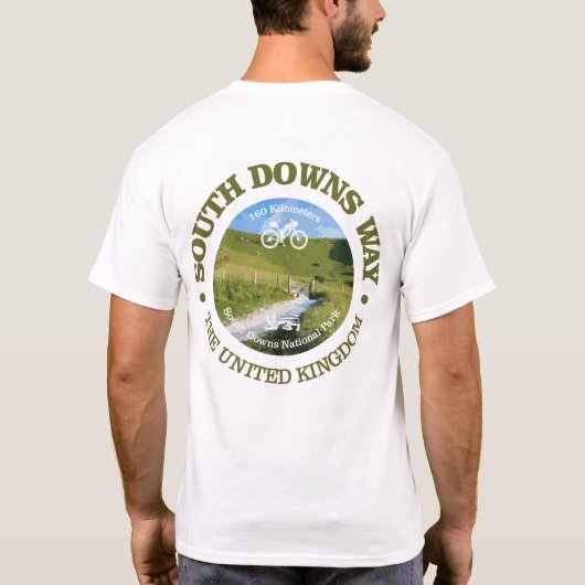 South Downs Way (fietsen c) T-shirt (Achterkant)