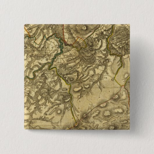 South Edinburgh Shire Vierkante Button 5,1 Cm (Voorkant)