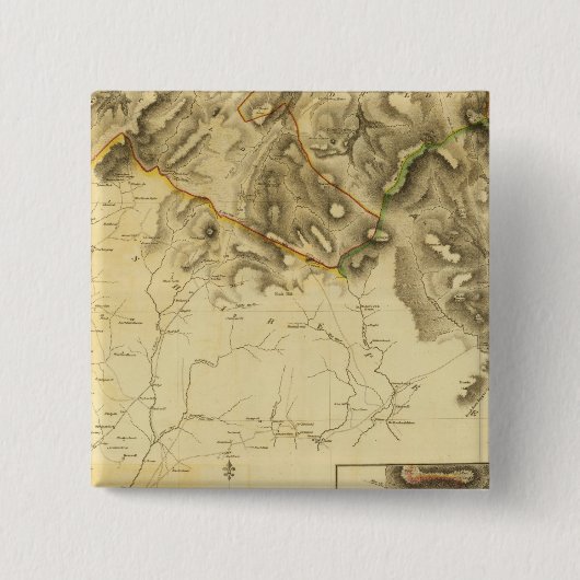 South Edinburgh Shire Vierkante Button 5,1 Cm (Voorkant)