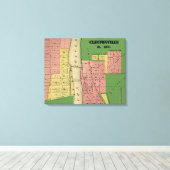 South Elgin Illinois Clintonville Map Art 1871 Canvas Afdruk (Insitu (Houten vloer))