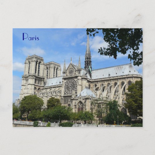 South Facade, Notre Dame Cathedral, Parijs, Frankr Briefkaart (Voorkant)
