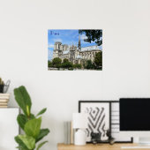 South Facade, Notre Dame Cathedral, Parijs, Frankr Poster (Thuiskantoor)