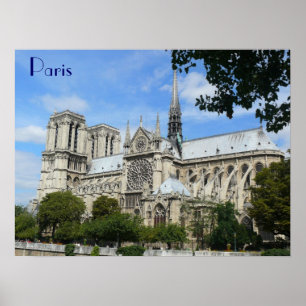 South Facade, Notre Dame Cathedral, Parijs, Frankr Poster